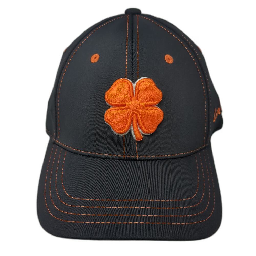 Black Clover Baseball Cap Orange XL Memory Fit Live Lucky Contrast Stitch hat